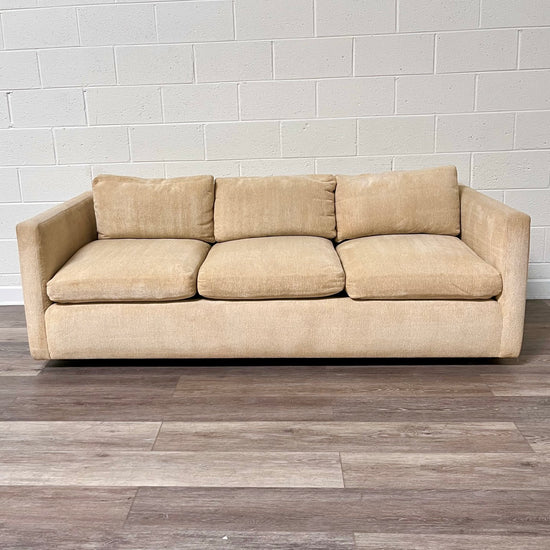 Butter Color Sofa with Wheels