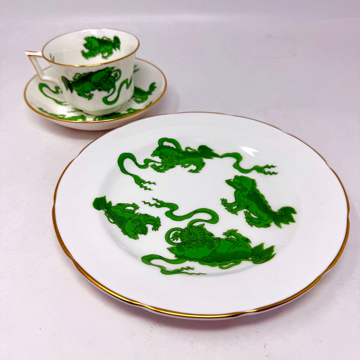 22 PC Wedgwood Chinese Tigers Green