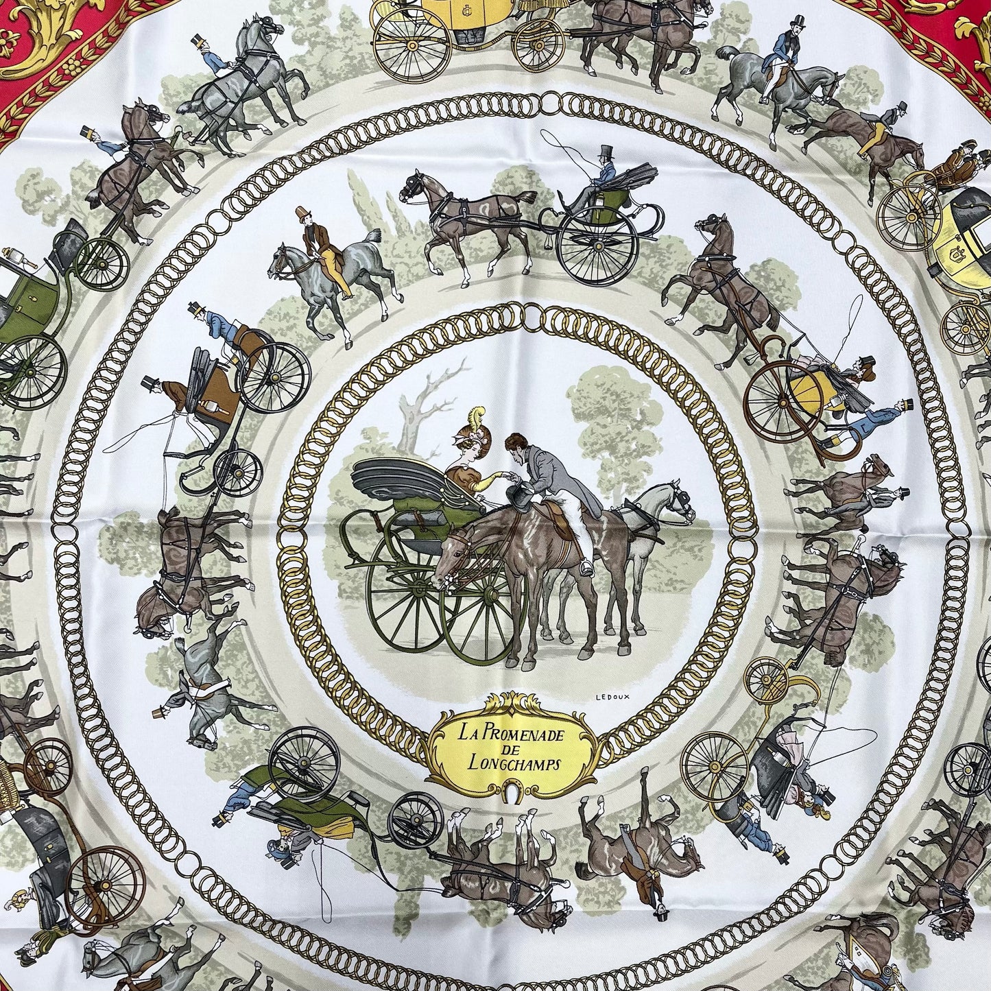 Hermes "Cavaliere de Longchamp" Scarf