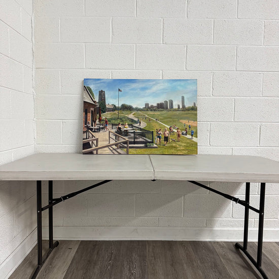 "Sunday Afternoon at the Cafe" Signed and Dated 2012 on the Reverse