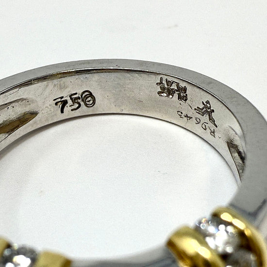 Winward Platinum and 18K Gold Ring with Diamonds