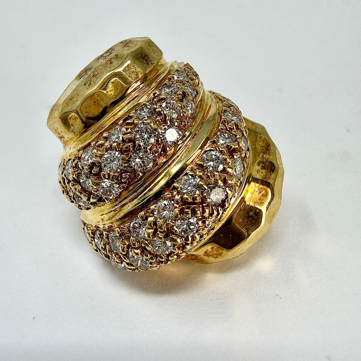 Prashnik 18K Gold Earrings with 104 Diamonds