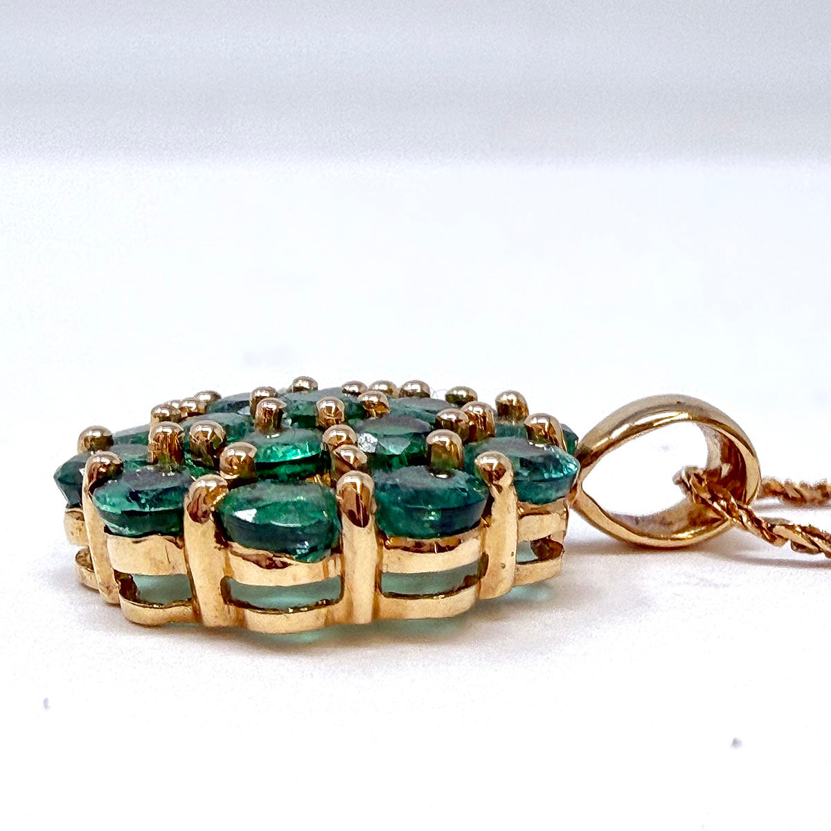 14K Emerald Pendant Necklace