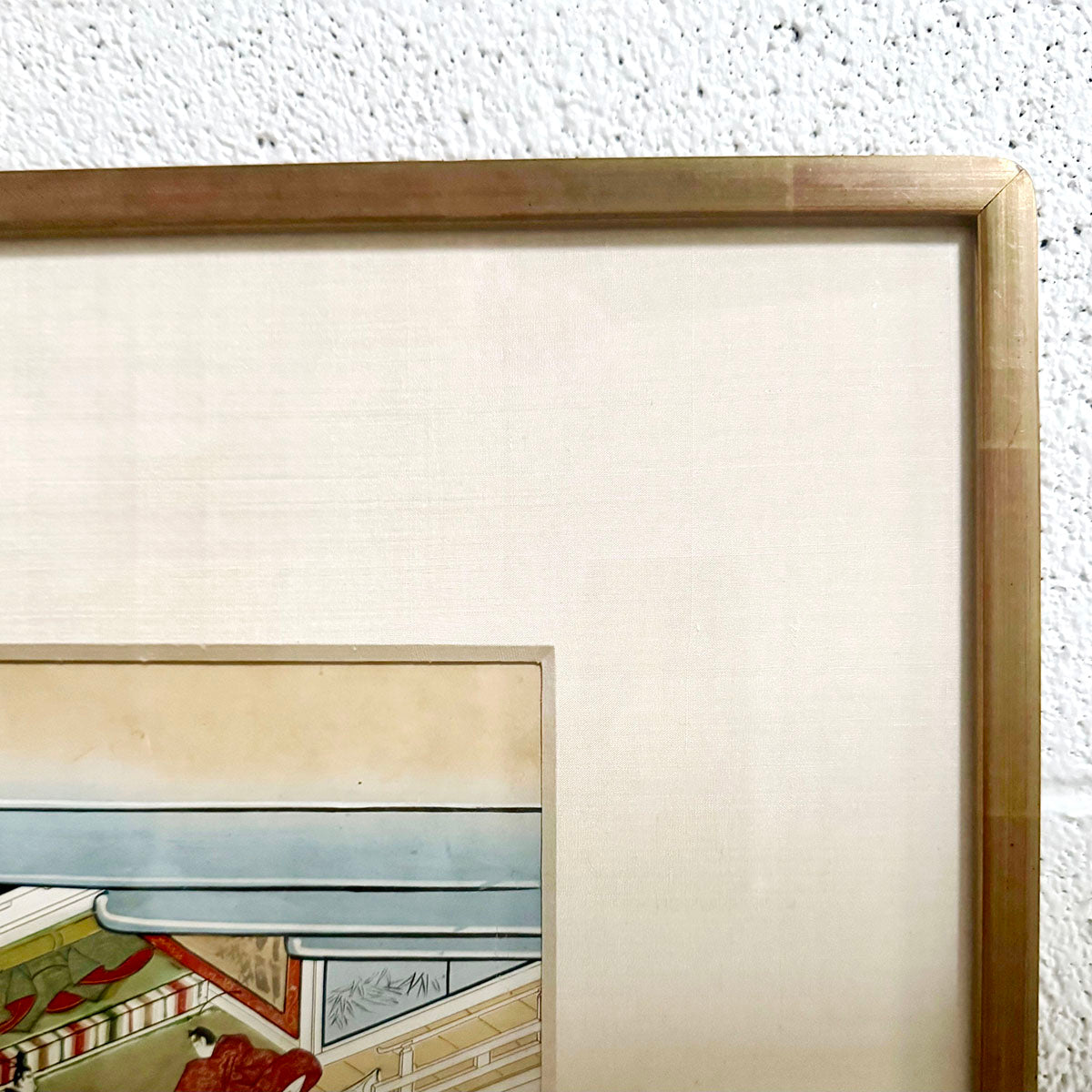 Framed Drawing Asian Antique ca 1850