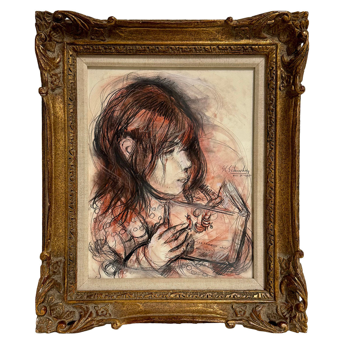 "Little Girl with Book" Signed and Numbered