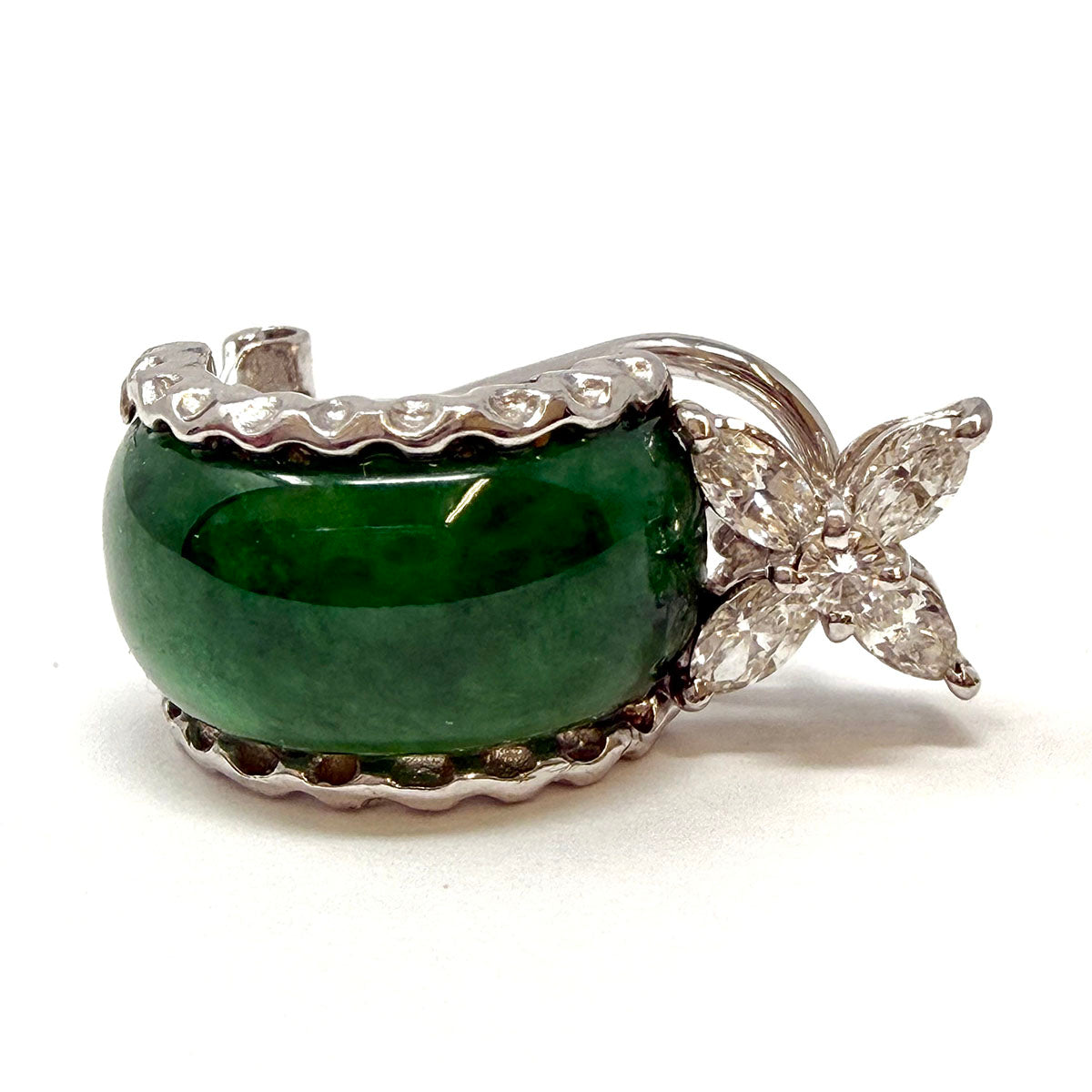 Jadeite and Diamond Earrings