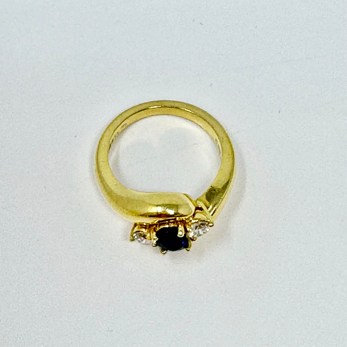 Kurt Wayne 18K Gold Ring with Sapphire and Diamond