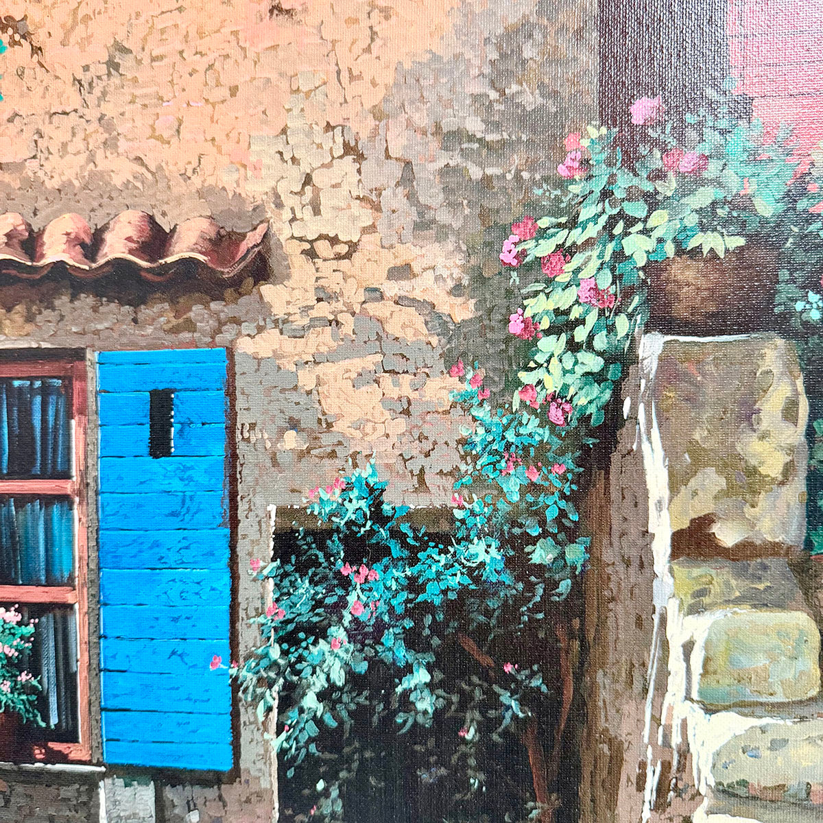 "Front Stoop in Italy" Signed
