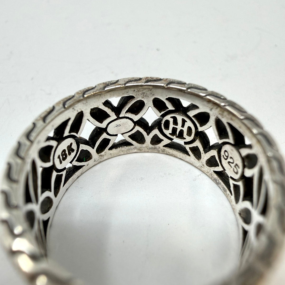 John Hardy Sterling Silver and 18K Gold Band