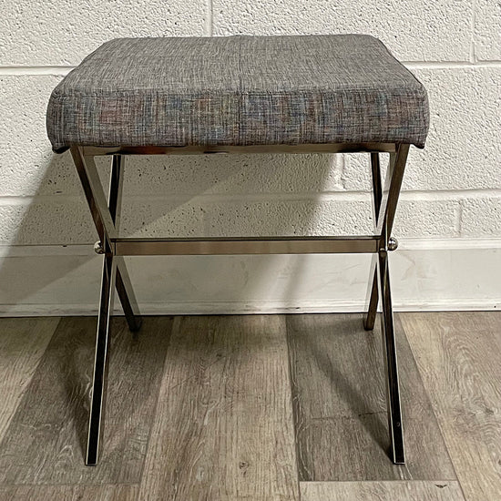 Upholstered Bench with Chrome Base