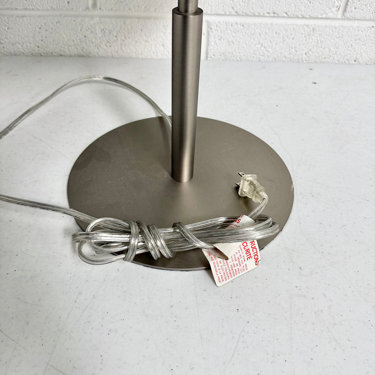 Matte Silver Metal Table Lamp