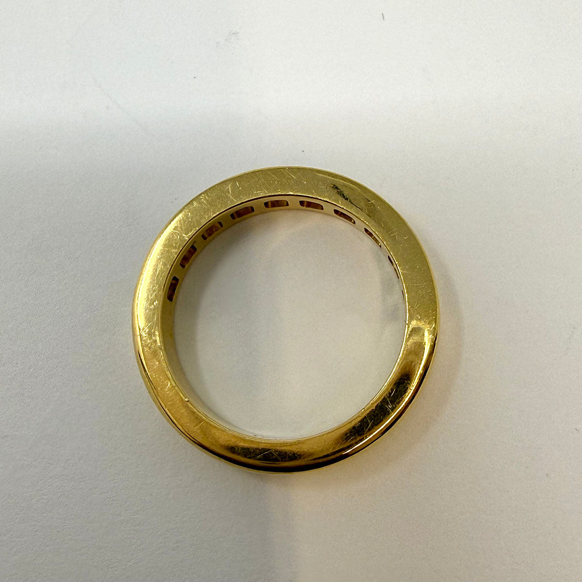 18K Gold Ring with 10 Full Cut  Diamonds