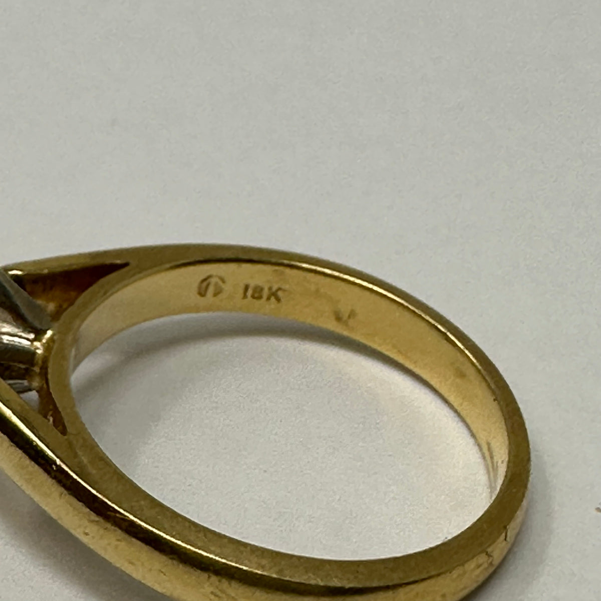 18K Gold Ring with 0.71 Marquise Cut Diamond