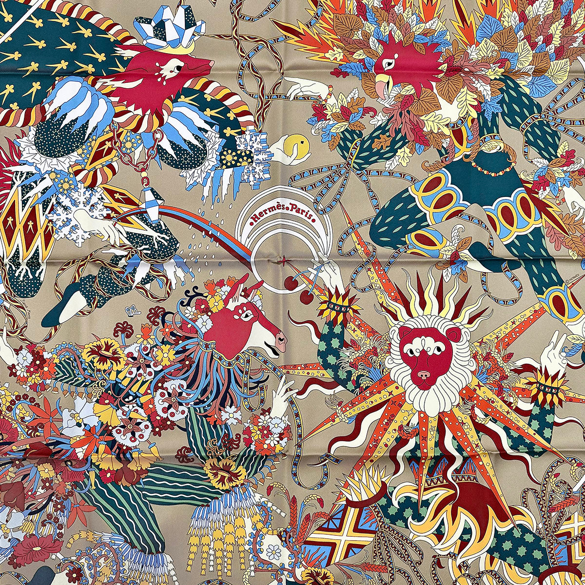 Hermes "Le Sacre de Saisons" Scarf