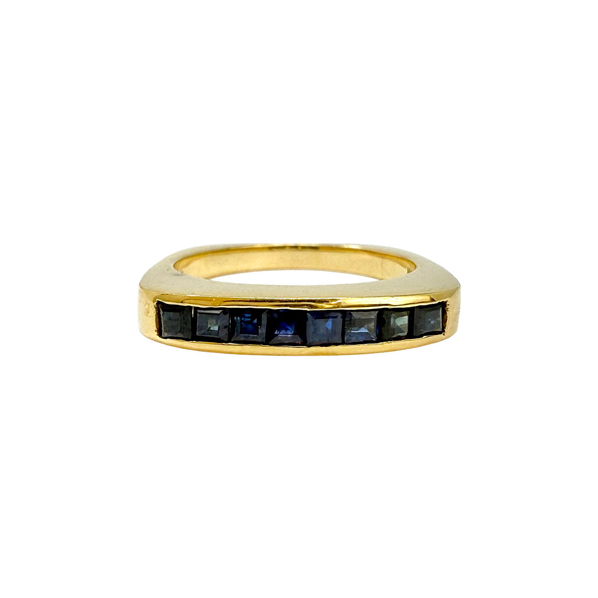 Valenza 18K Gold Ring with 8 Sapphires