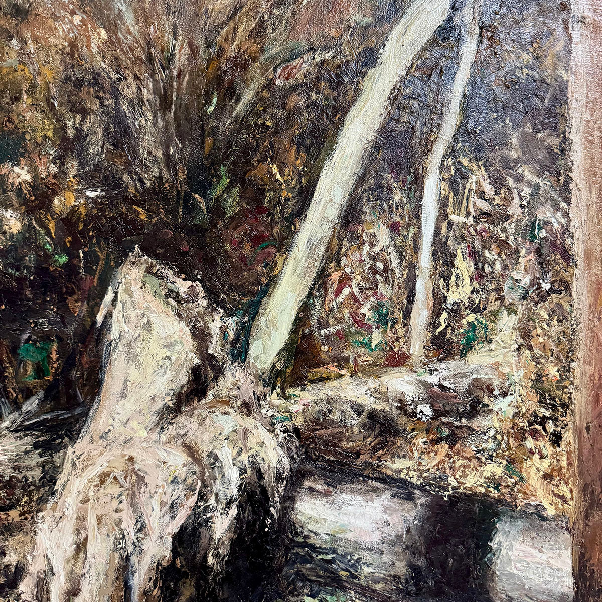 Large Framed Landscape Painting Untitled