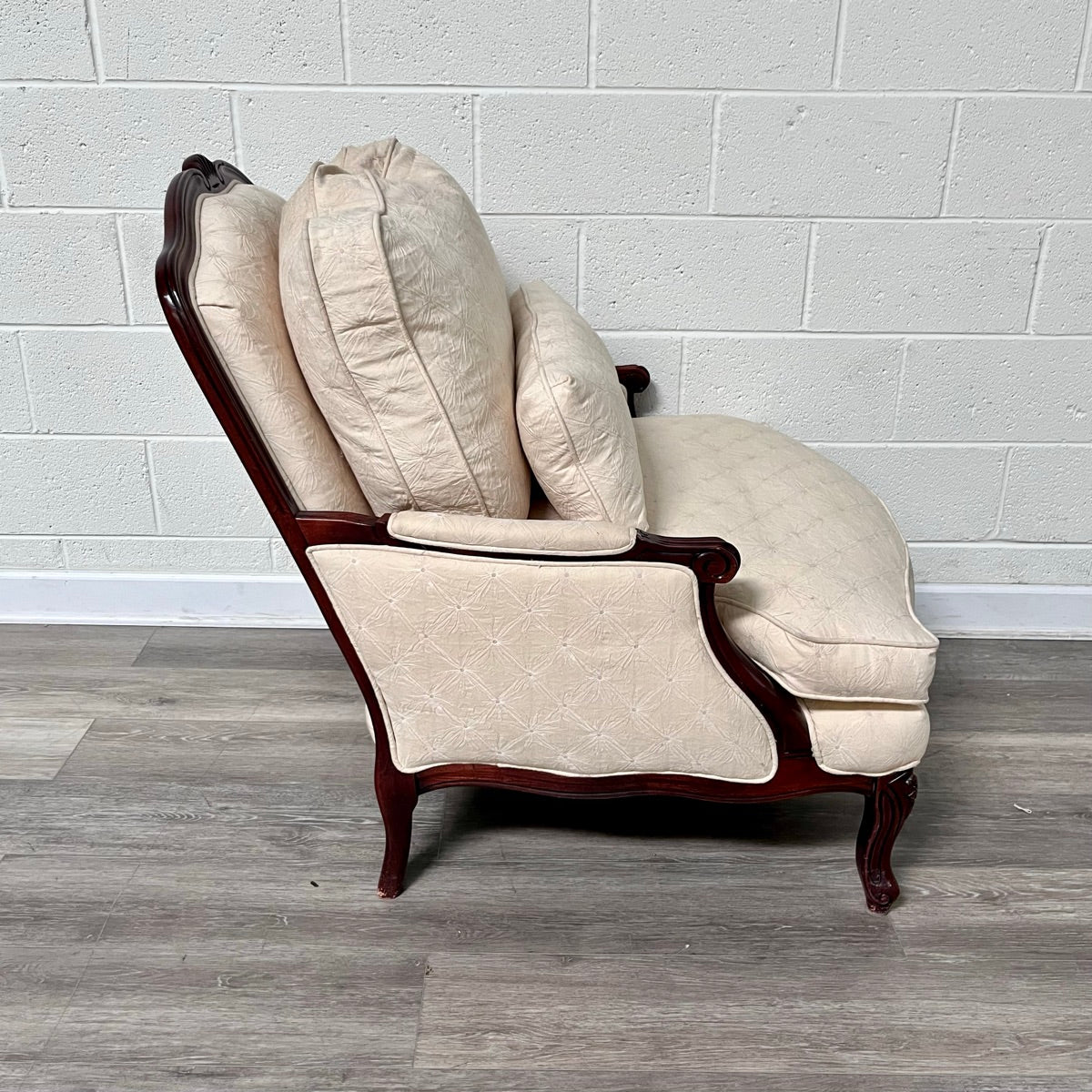 Upholstered Chair & Ottoman