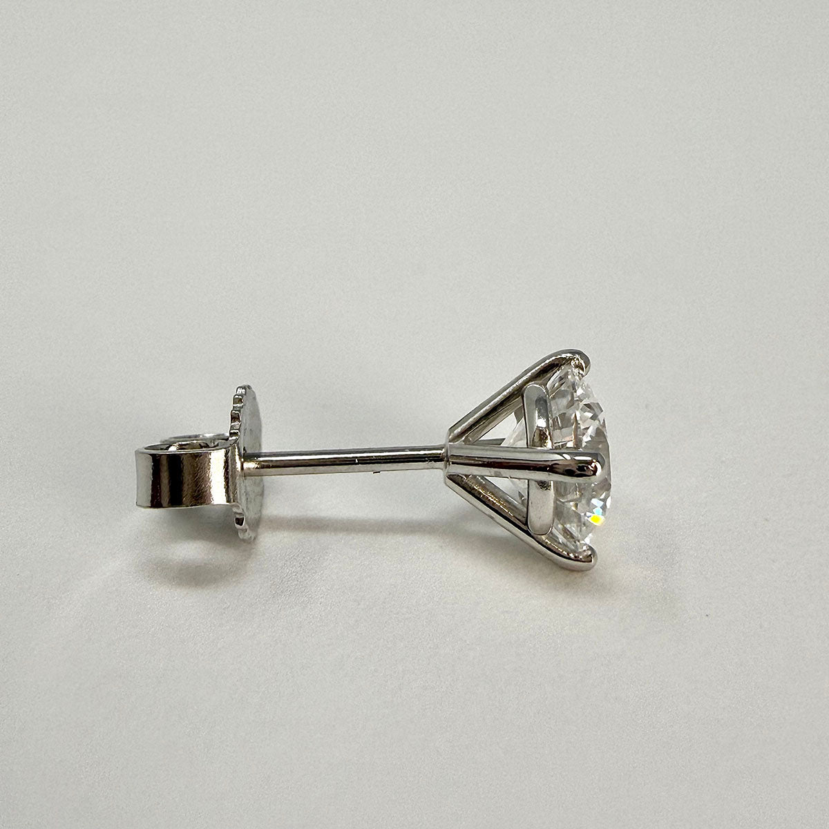 14K White Lab Grown Diamond Stud Earrings