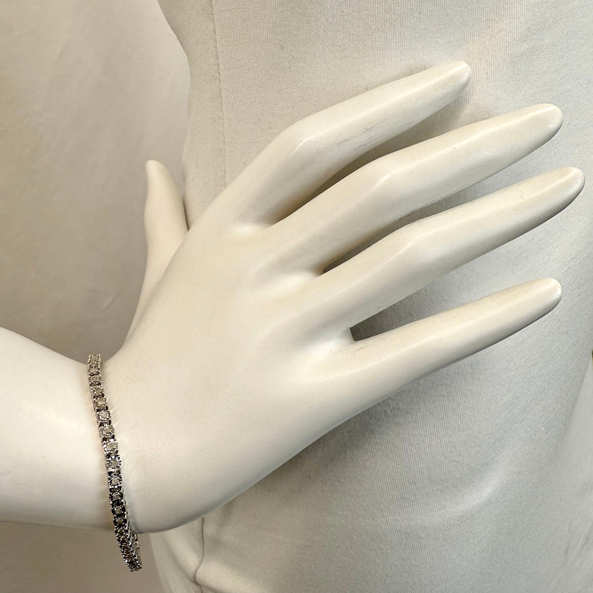 Sterling Silver Tennis Bracelet with Lab Grown Diamonds