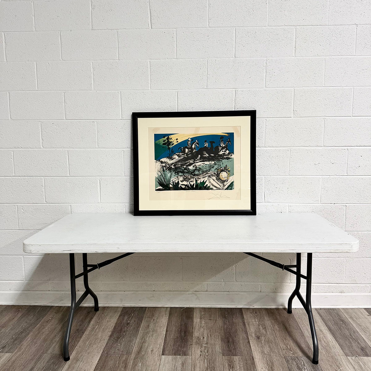 "Warrior's Dream" Original Color Lithograph Framed, Signed