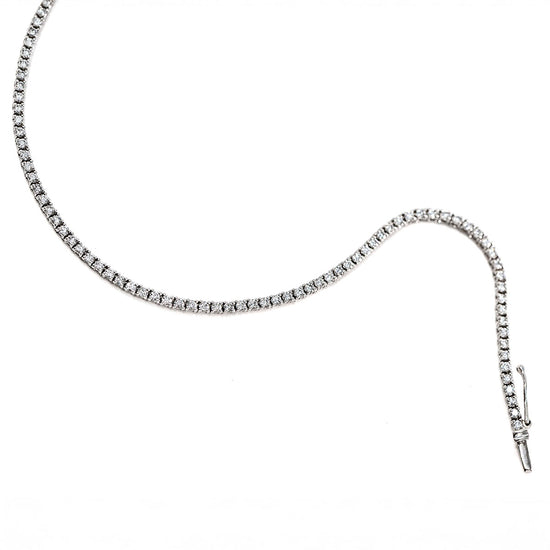 14K White Gold Diamond  Tennis Necklace