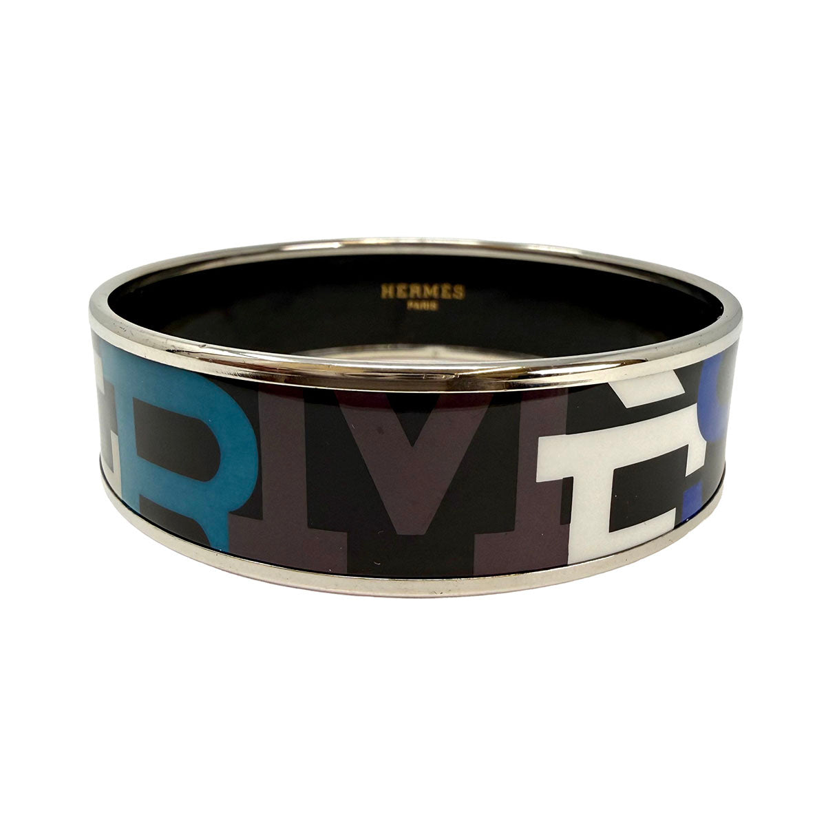 Hermes Wide Enamel Bangle Bracelet