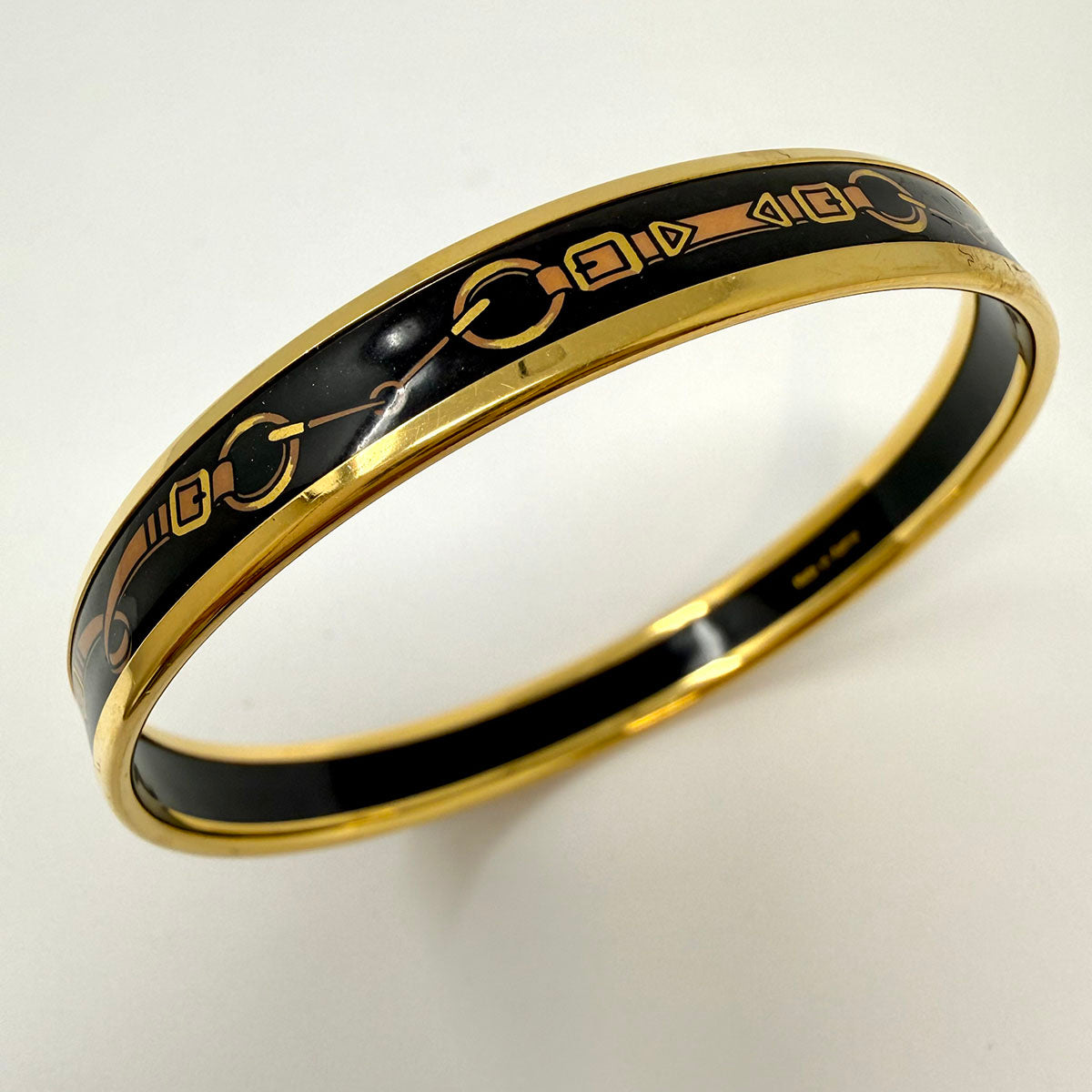 Hermes Narrow Enamel Bangle Bracelet