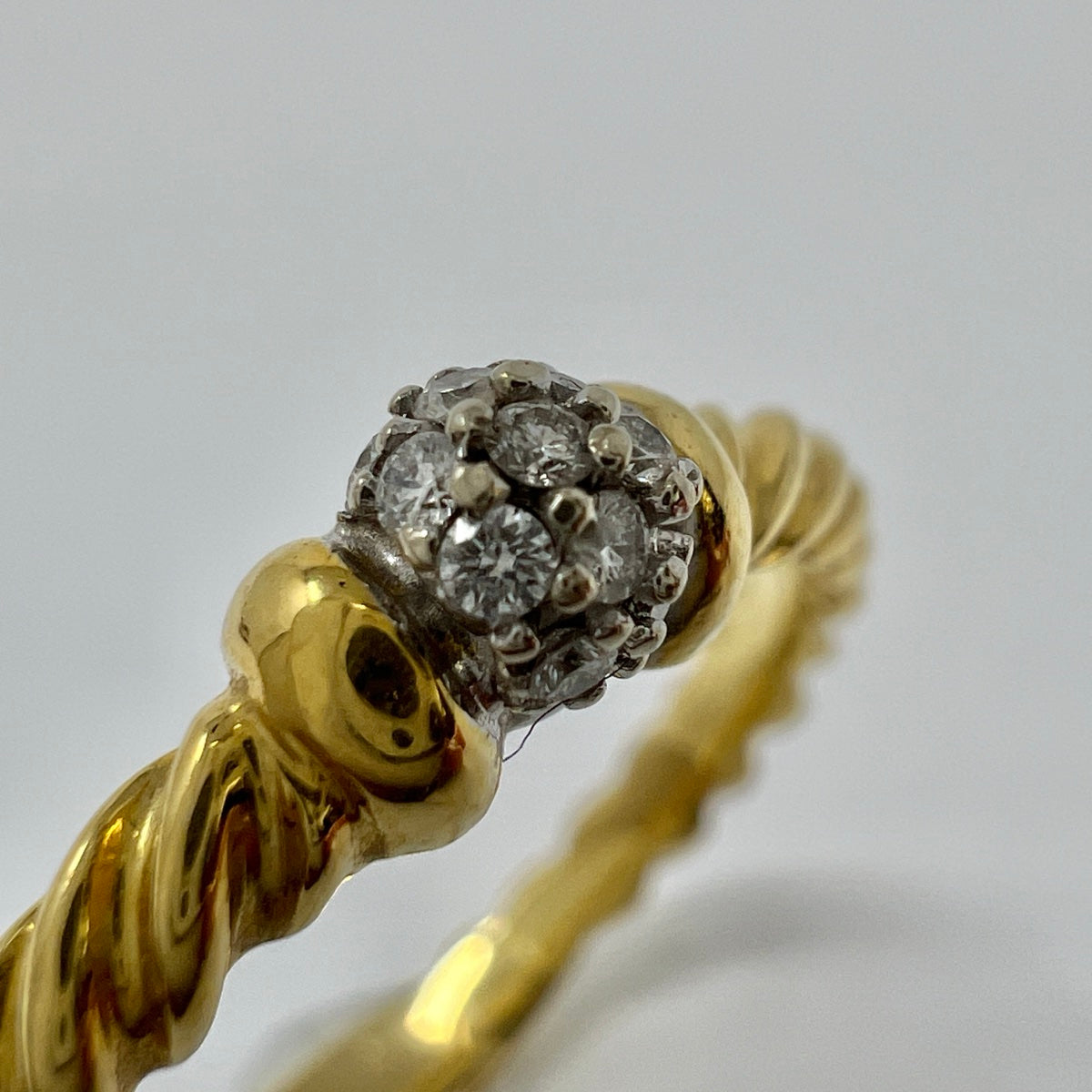 David Yurman Solari Station 18K Gold Ring with Diamonds