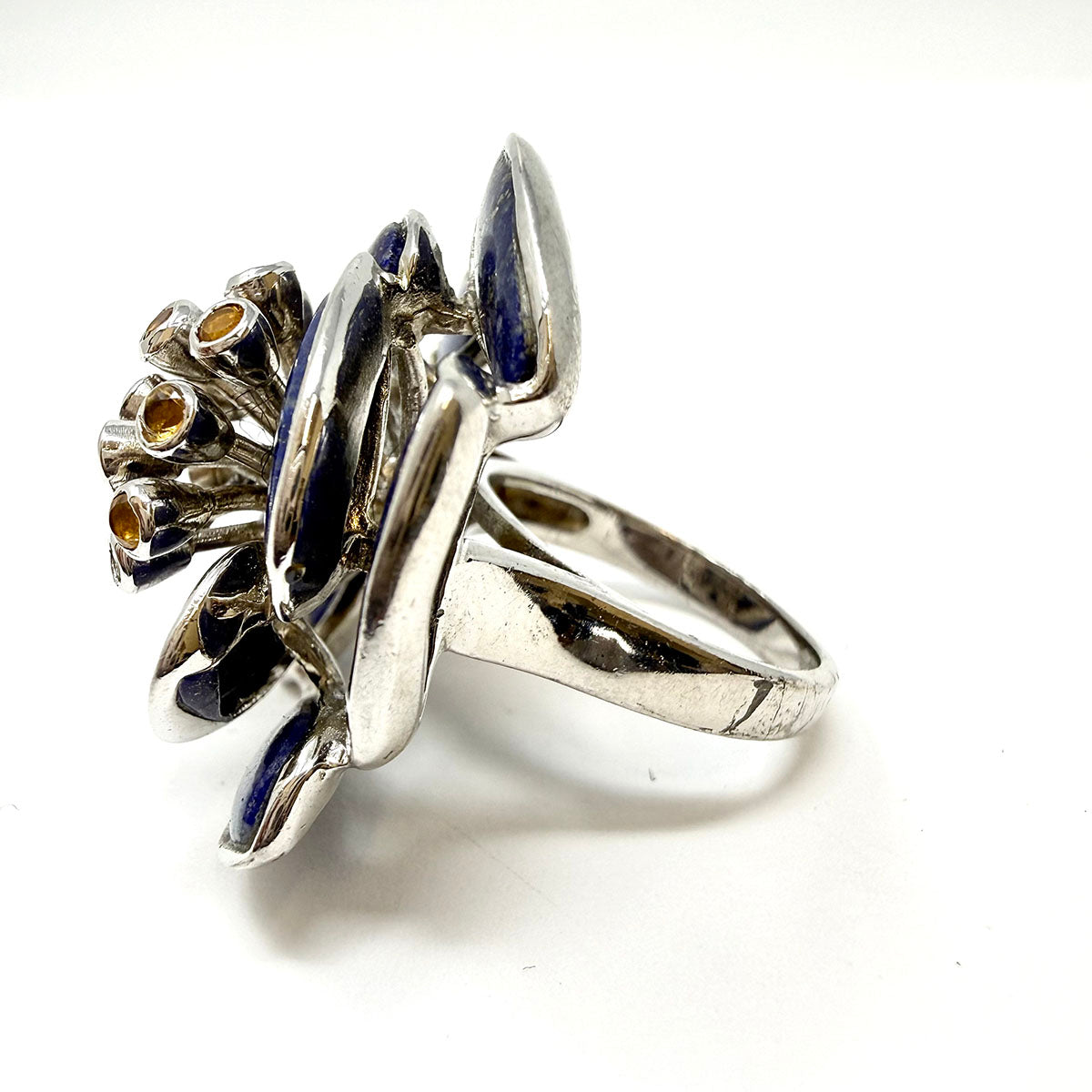 Lapis and Citrine Ring