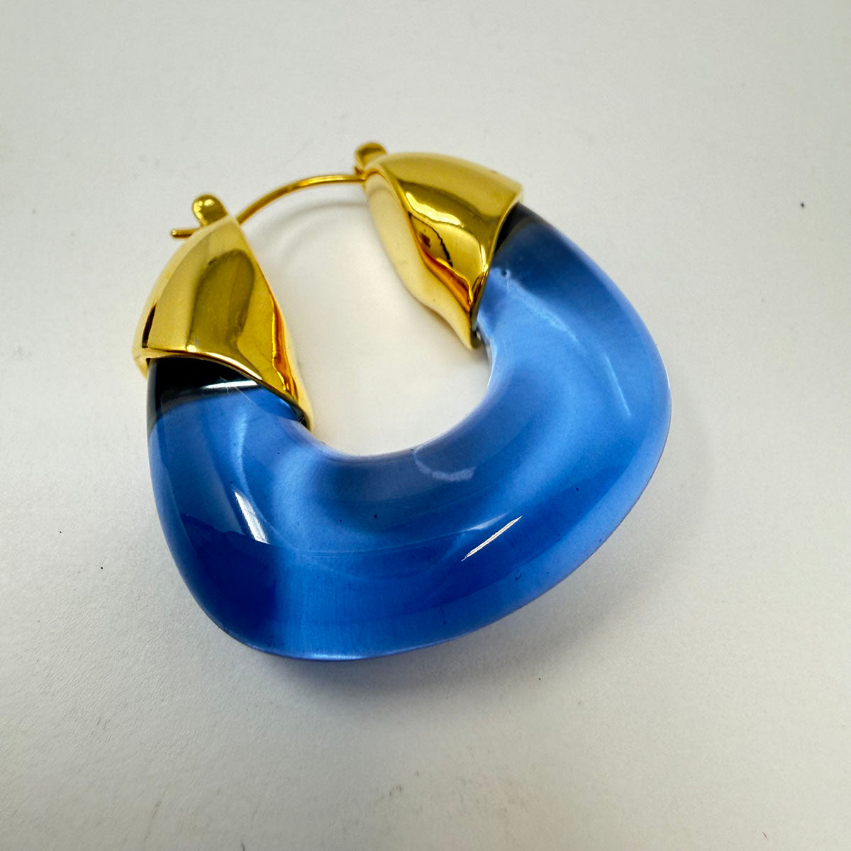Lizzie Fortunato Resin Organic Hoop Earrings