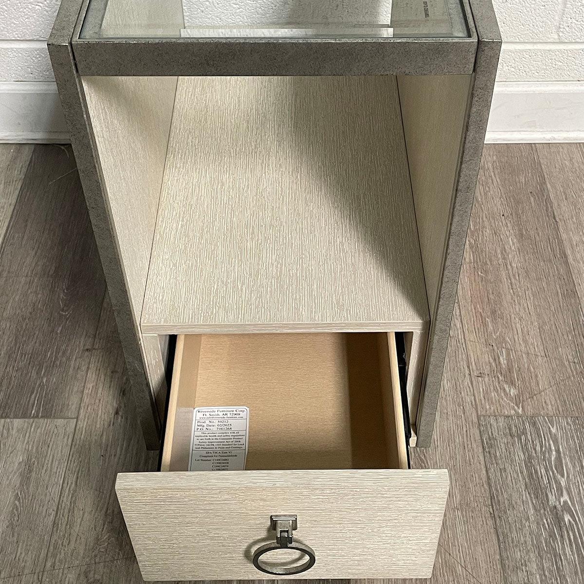 Pair of Glass-Top  End Tables