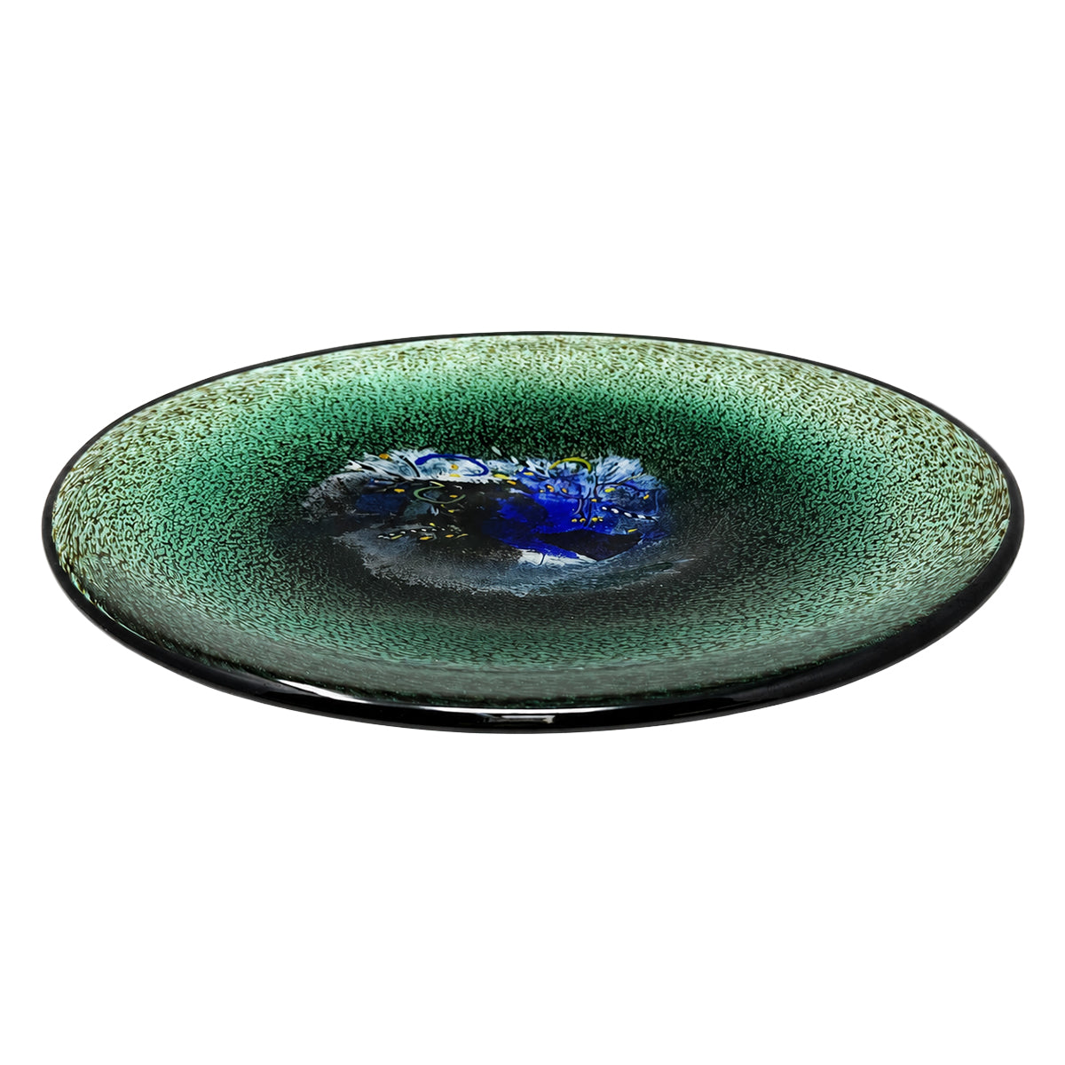 Art Glass Hand Blown disk/platter signed