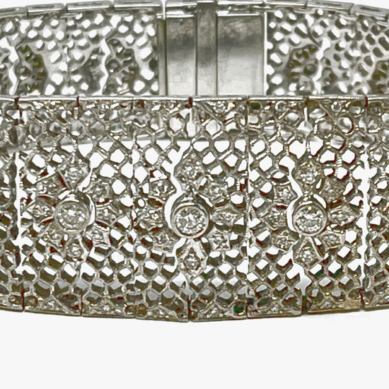 Le Vian Filigree 18K White Gold Bracelet with Diamonds