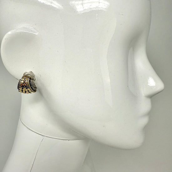 John Hardy Two-tone Dot Buddha Belly Earrings