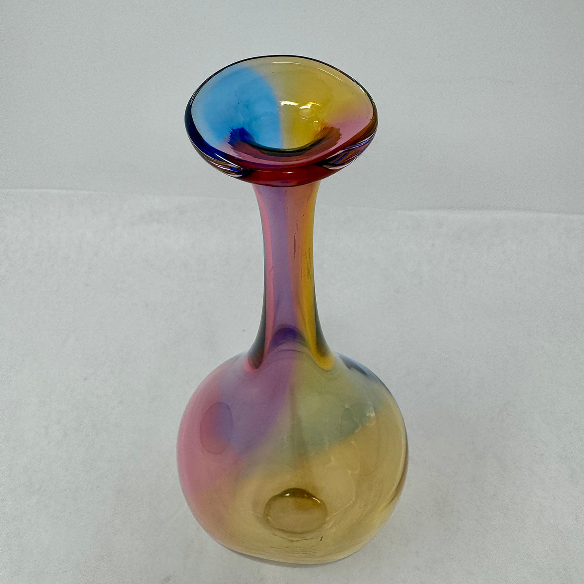 Fidji Art Glass Vase Signed Kjell Engman