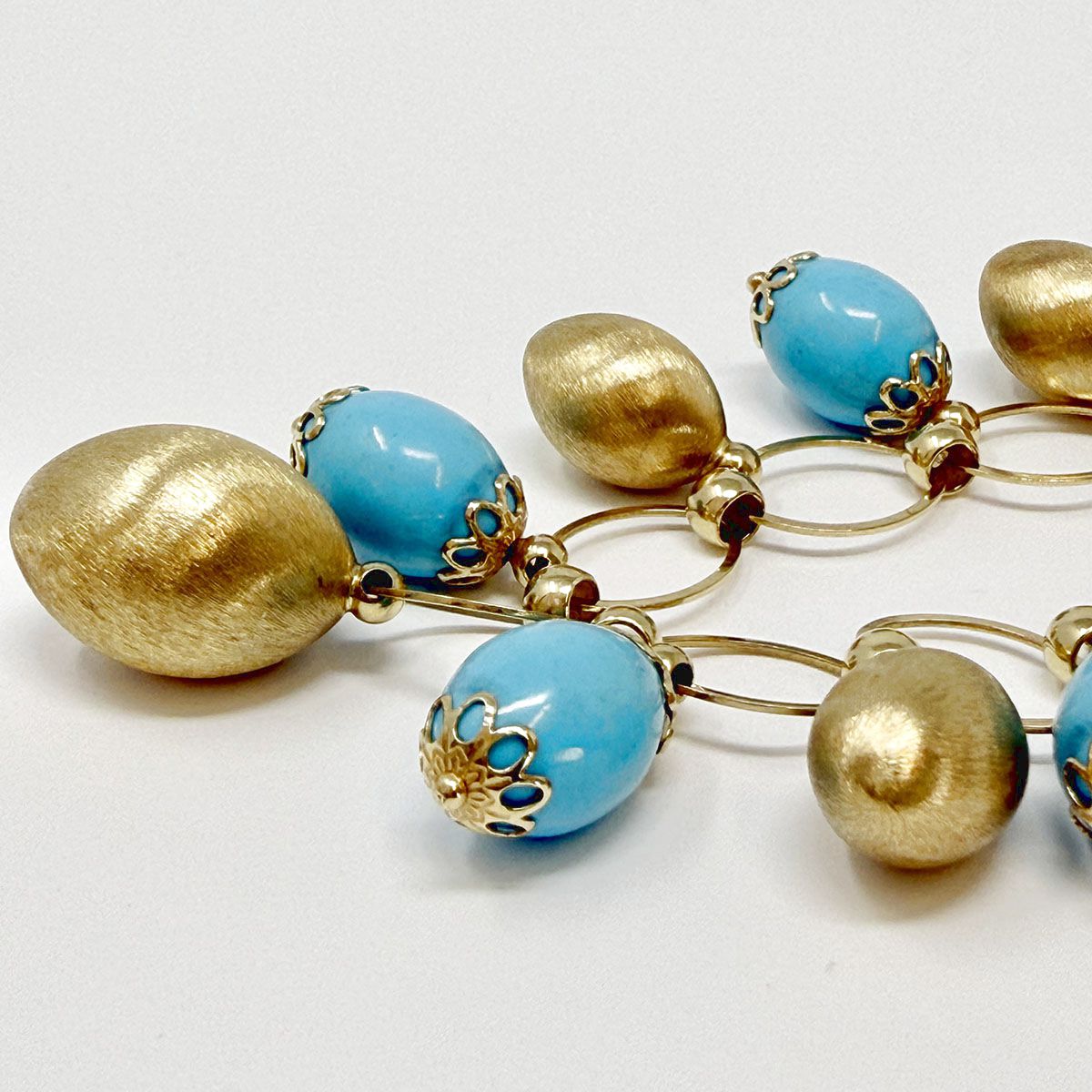 18K Beaded Fringe Necklace