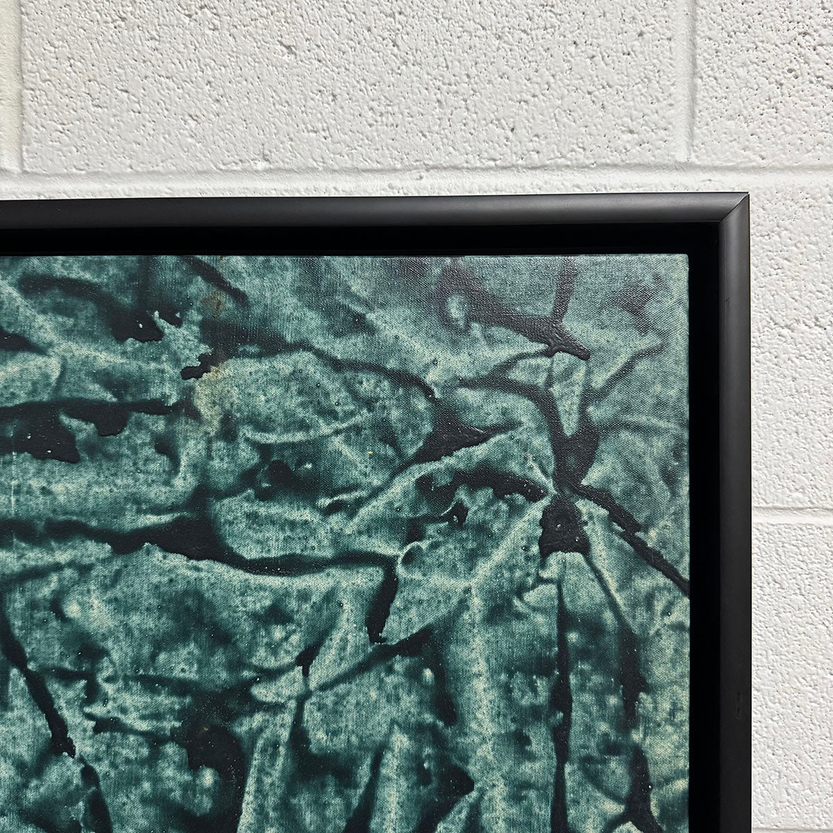 Large Framed Abstract Painting "After The Freeze"
