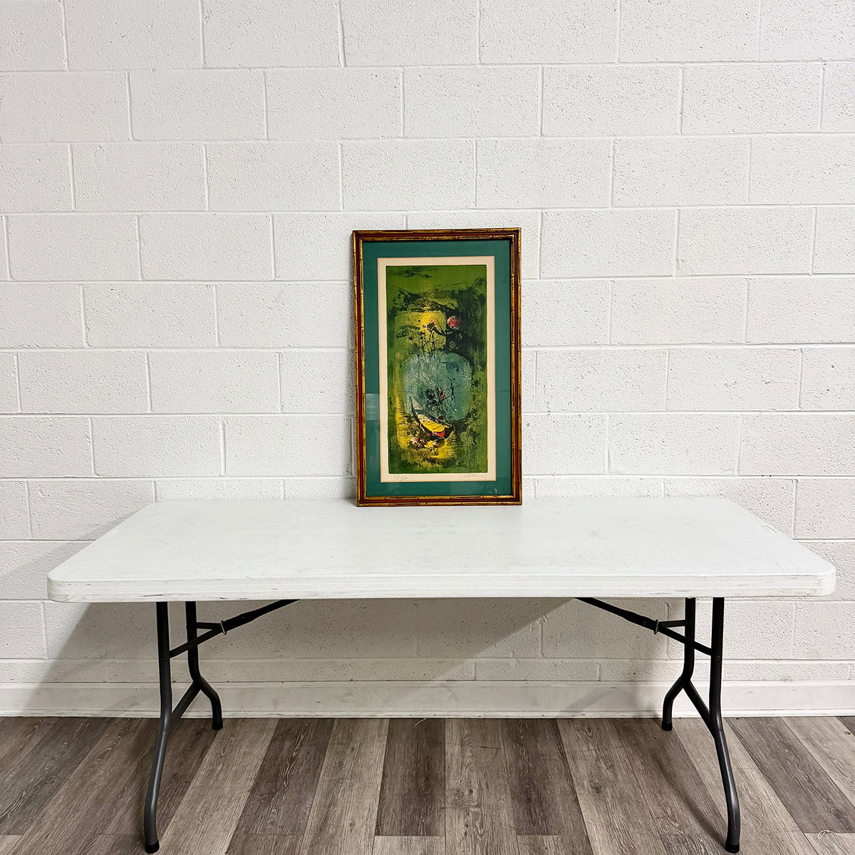Framed Lithograph Abstract limited edition Print 171/260 Signed