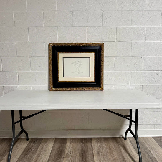 "Girl under Palm Leaves" Signed and Dated '02