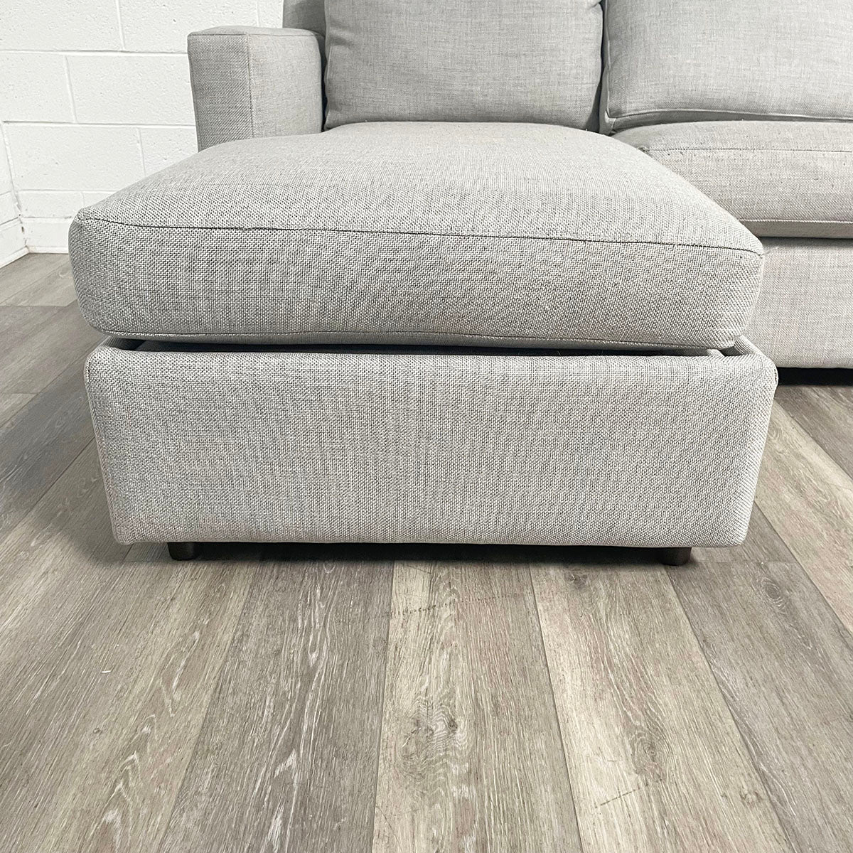 Crate & Barrel Gray Reversible Sectional with Chaise