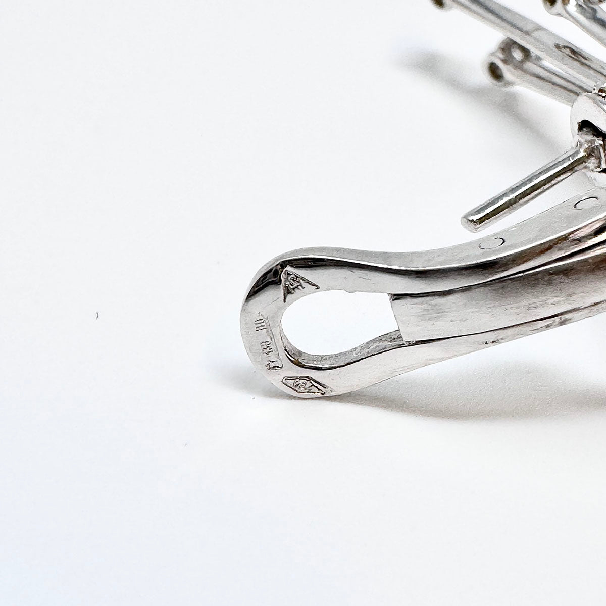 18K White Gold Diamond Spray Clip-on Earrings