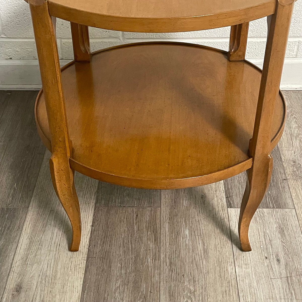 Round Wood End Table