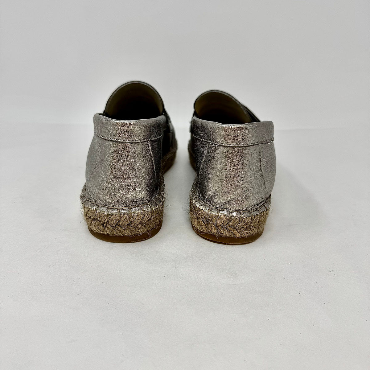 Brunello Cucinelli Metallic Espadrille with Monili