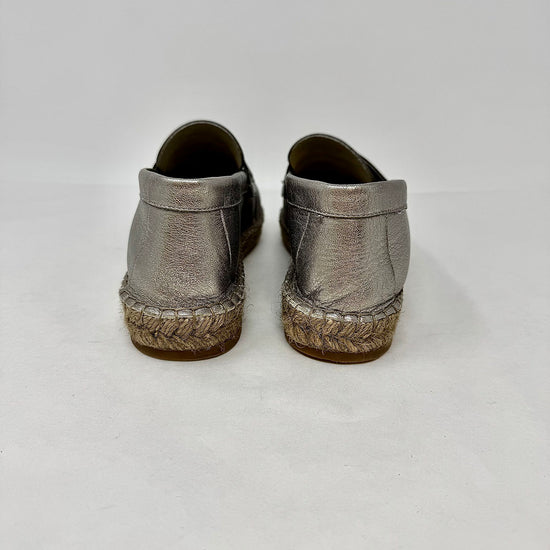 Brunello Cucinelli Metallic Espadrille with Monili