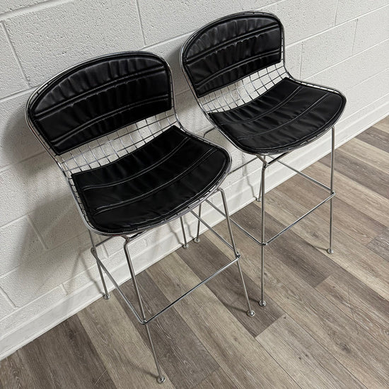Pair of Bertoia Style Bar Stools