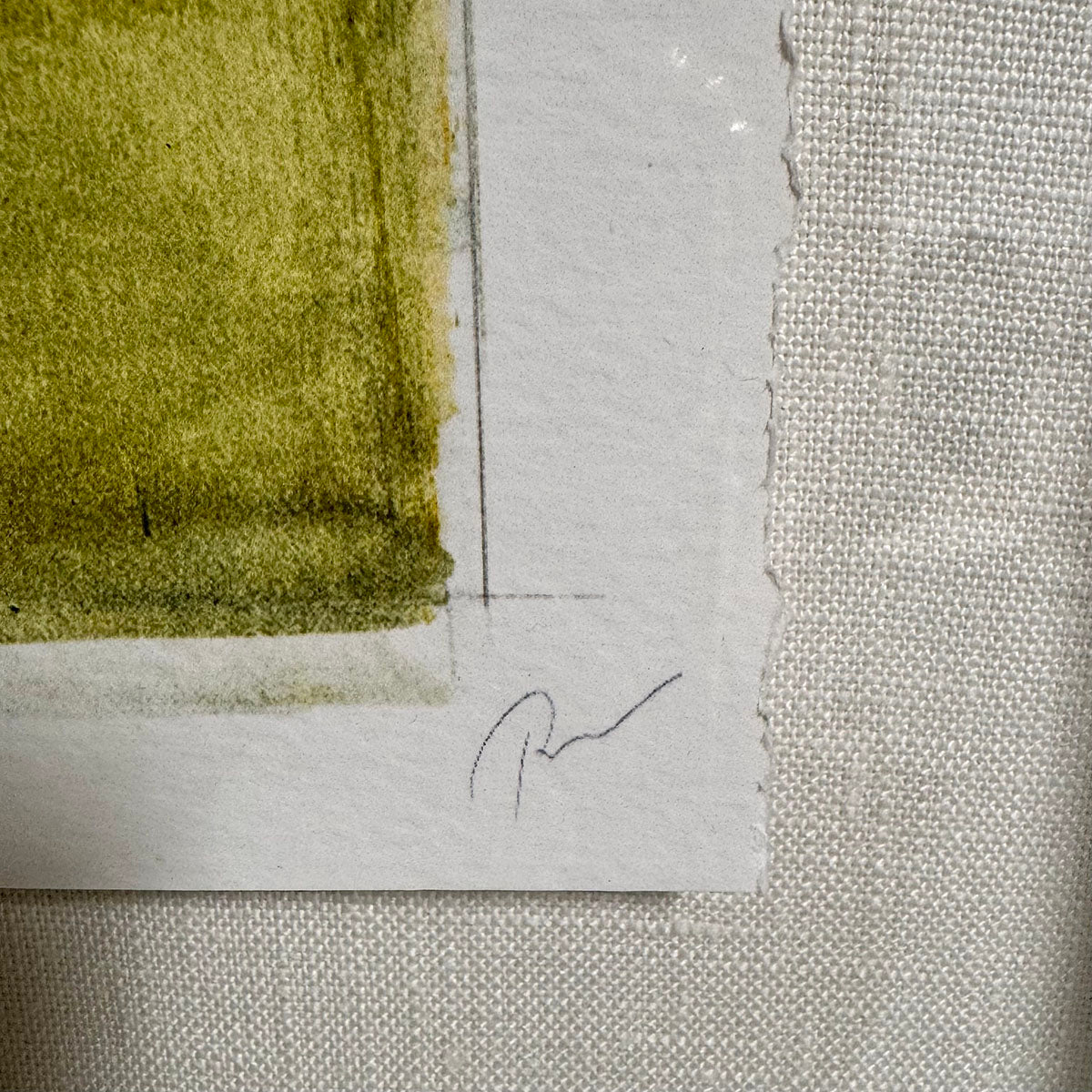 Framed Print Geometric Abstraction "Layered Rectangle"