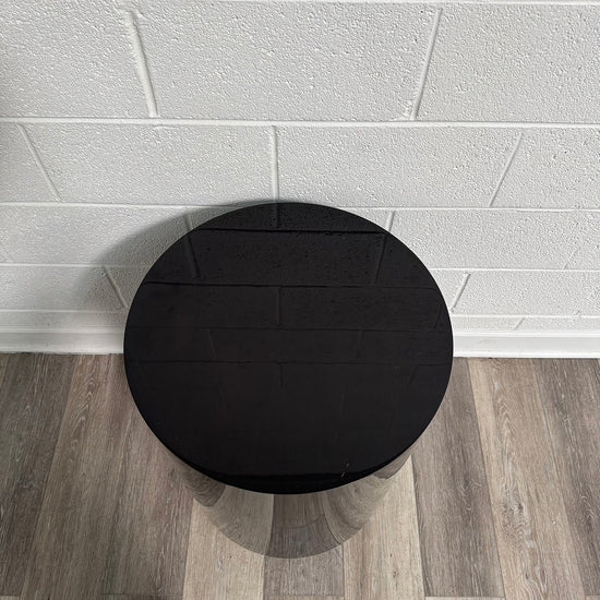 Round Wooden Cylinder End Table