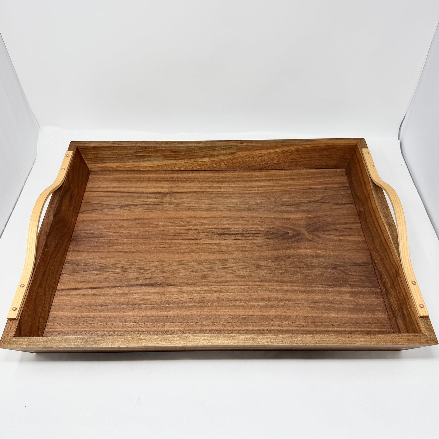 Large Wood Two Tone Serving Tray