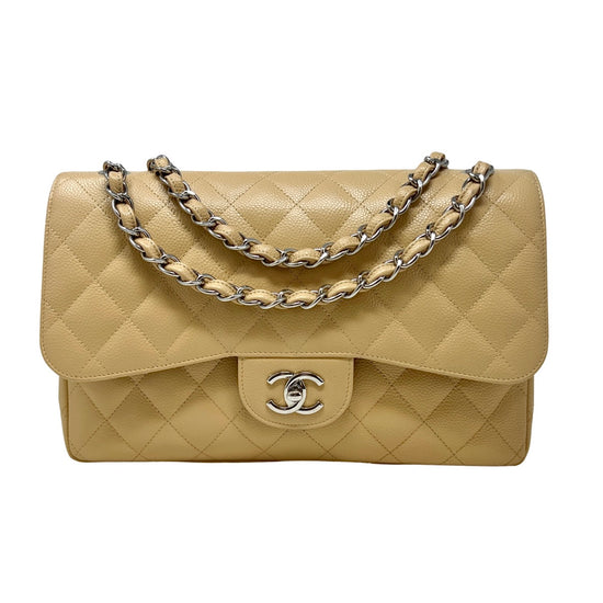 Chanel Classic Jumbo Caviar Double Flap Bag