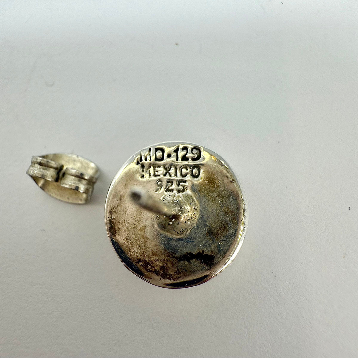 Sterling Silver Necklace with Abalone Inlay and Matching Earrings